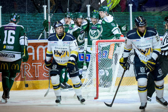 Färjestads Sebastian Erixon, Linus Persson, Gustaf Thorell