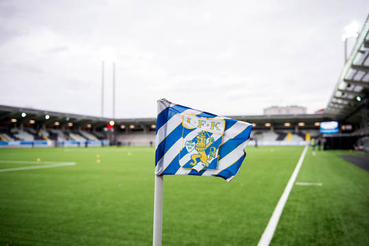 En hörnflagga vajar på Bravida Arena