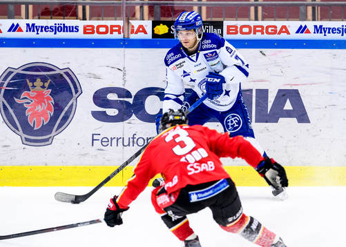 Leksands Johan Olofsson med pucken