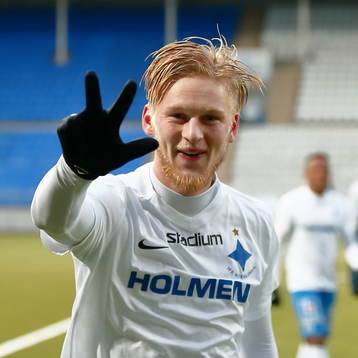 Norrköpings Kalle Holmberg jublar