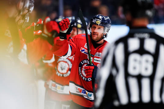 Linköpings Sebastian Karlsson jublar
