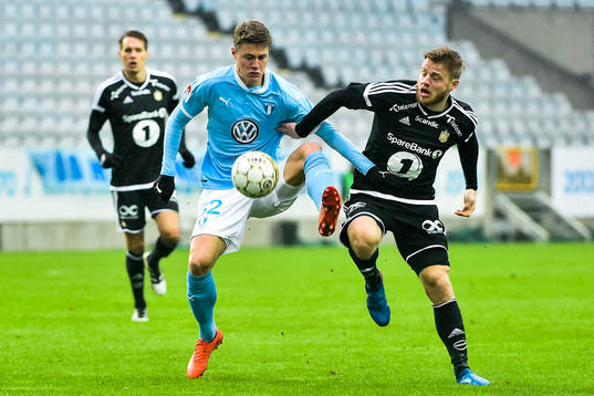 Malmö FFs Mattias Svanberg och Rosenborgs Fredrik Midtsjø