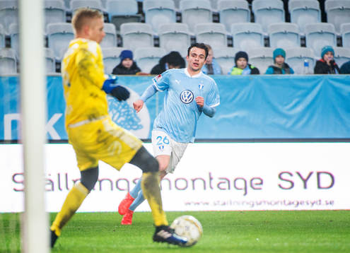 Malmö FFs Andreas Vindheim och Rosenborgs målvakt Arild