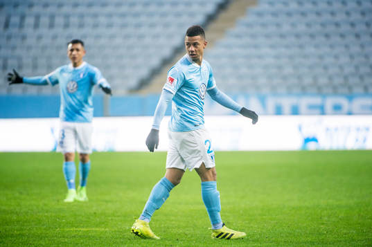 Malmö FFs Yoshimar Yotún och Tobias Sana deppar