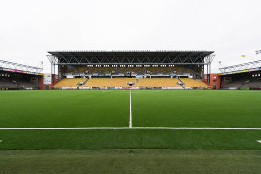 Interiör Borås arena innan fotbollsmatchen i Svenska