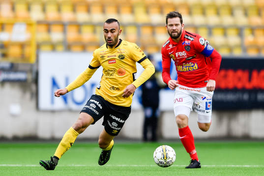 Elfsborgs Issam Jebali och Falkenbergs DAvid Svensson