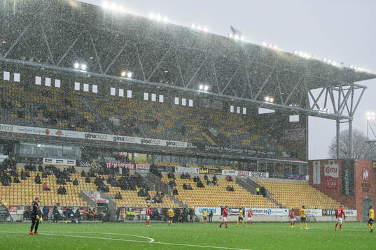 Snön vräkte ner i slutet