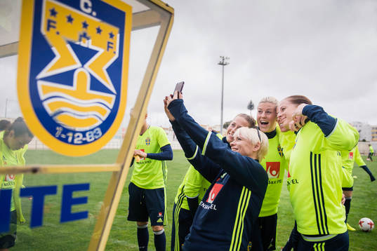 Sveriges Emma Berglund, Olivia Schough och Lotta Schelin