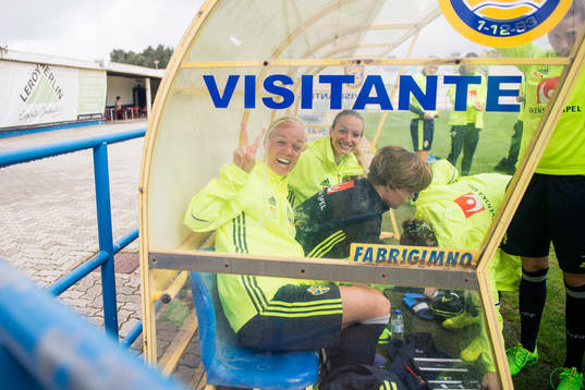 Sveriges Caroline Seger och Kosovare Asllani