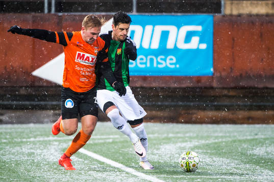 Kristianstads Oliver Ekroth och GAIS Luka Mijaljevic