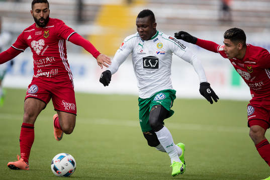 Hammarbys Joseph Aidoo mot Östersunds Saman Ghoddos och