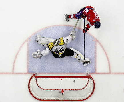 Mål 2-0 av Linköpings Jakob Lilja förbi Brynäs David