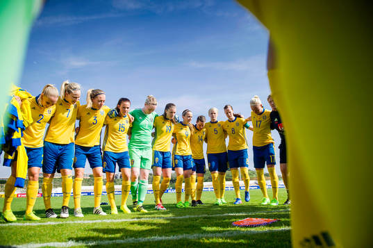 Sveriges Jonna Andersson, Lisa Dahlkvist, Linda Sembrant,