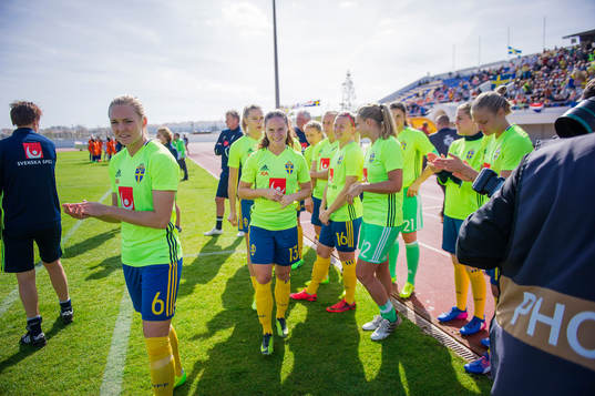 Sveriges Magdalena Eriksson och Hanne Gråhns