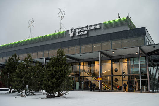 Entrén till Gavlerinken Arena före ishockeymatchen i SHL