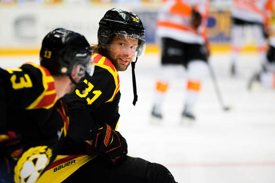 Brynäs Jonathan Granström före ishockeymatchen i SHL