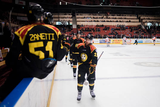 Brynäs Kevin Clark jublar