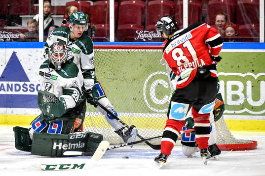 Malmö Redhawks Ilari Filppula gör 1-1 bakom Färjestads