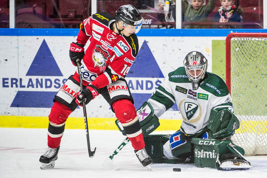 Malmö Redhawks Robin Alvarez gör 2-2 på Färjestads