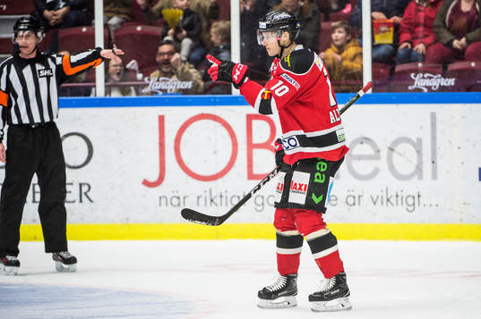 Malmö Redhawks Robin Alvarez jublar