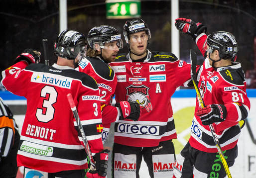 Malmö Redhawks Robin Alvarez jublar