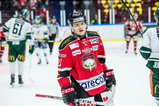 Malmö Redhawks Christoffer Forsberg deppar