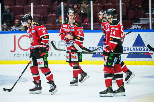 Malmö Redhawks Frederik Storm, Carl-Johan Lerby, Andreas