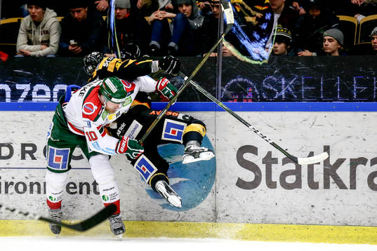 Frölundas Sean Bergenheim och Skellefteås Fredrik Lindgren