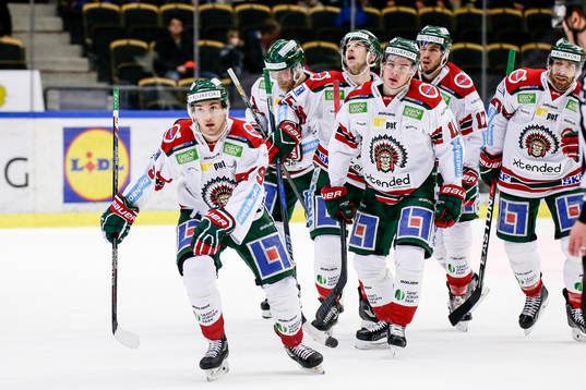 Frölundas Casey Wellman jublar