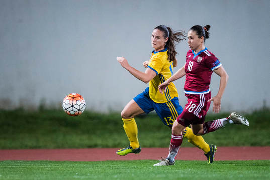 Sveriges Hanne Gråhns och Rysslands Elvira Ziiastinova
