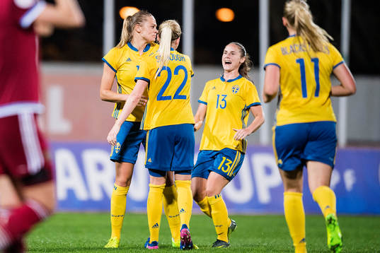 Sveriges Fridolina Rolfö, Hanne Gråhns  och Olivia