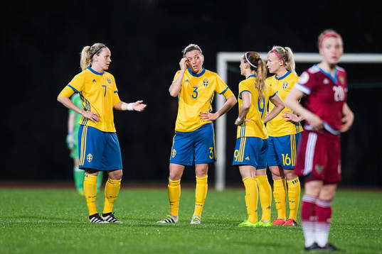 Sveriges Lisa Dahlkvist, Linda Sembrant, Kosovare Asllani