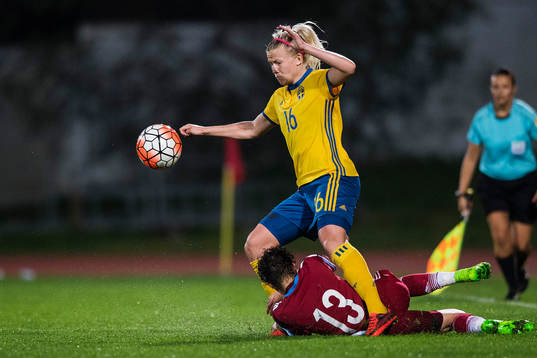 Sveriges Hanna Glas och Rysslands Elena Kostareva