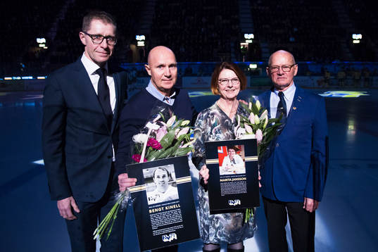 s ordförande Agne Bengtsson, Bengt Kinell och Marita