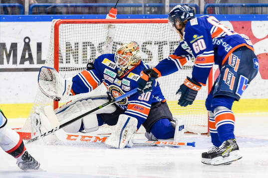 Malmö Redhawks Nichlas Hardt (ej i bild) gör mål 0-1