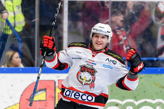 Malmö Redhawks Frederik Storm jublar