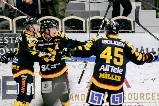 Skellefteås Pär Lindholm jublar med lagkamrater