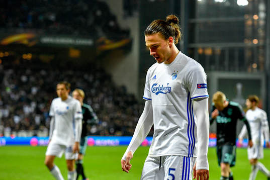 FC Köpenhamns Erik Johansson deppar
