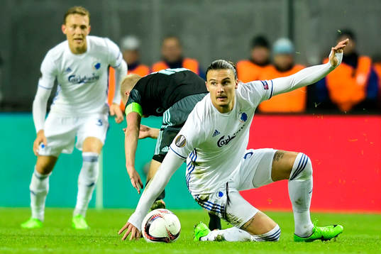 FC Köpenhamns Ludwig Augustinsson och Erik Johansson och