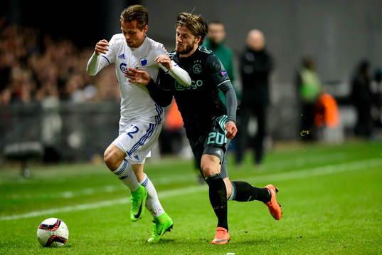 FC Köpenhamns Peter Ankersen och Ajaxs Lasse Schöne