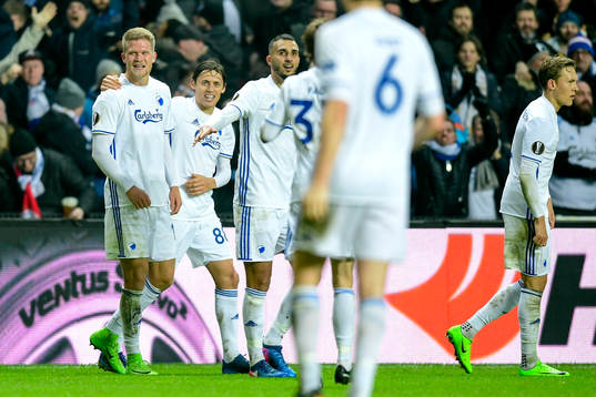 FC Köpenhamns Andreas Cornelius jublar