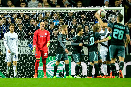 FC Köpenhamns målvakt Robin Olsen deppar