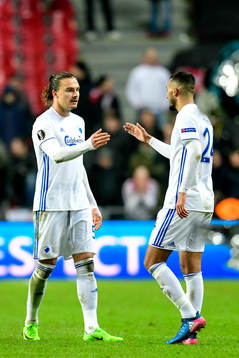 FC Köpenhamns Erik Johansson och Youssef Toutouh