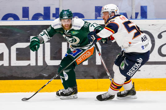 Färjestads Anton Grundel och Djurgårdens Mikael Ahlén