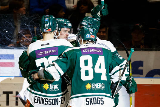 Färjestads Magnus Nygren jublar