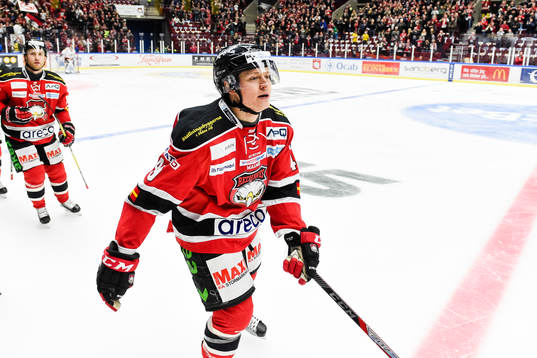 Malmö Redhawks Rhett Rakhshani jublar