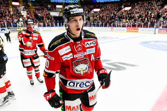 Malmö Redhawks Robin Alvarez  jublar