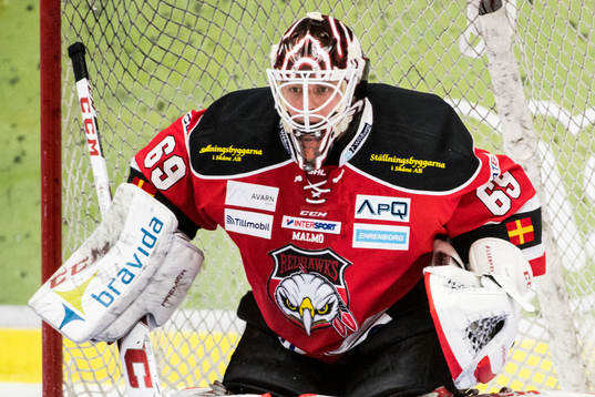 Malmö Redhawks målvakt Oscar Alsenfelt
