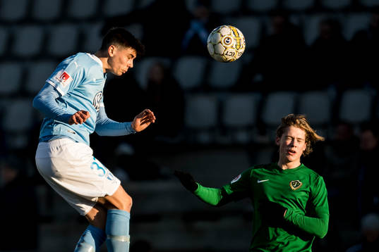 Malmö FFs Dennis Hadzikadunic och Jönköpings Linus