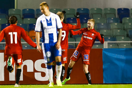 Norrköpings spelare jublar